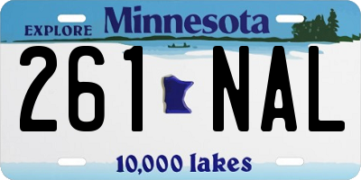 MN license plate 261NAL