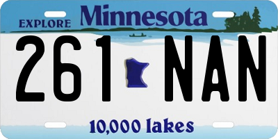 MN license plate 261NAN