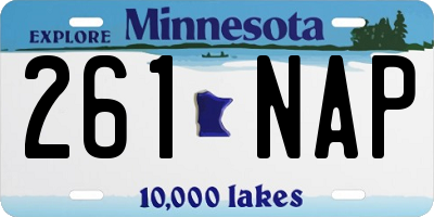 MN license plate 261NAP