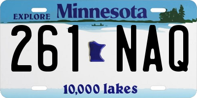 MN license plate 261NAQ