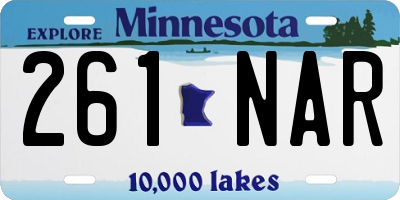 MN license plate 261NAR