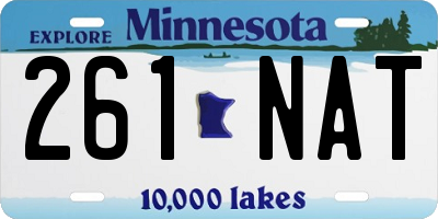 MN license plate 261NAT