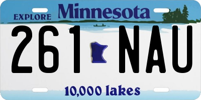 MN license plate 261NAU