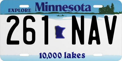 MN license plate 261NAV