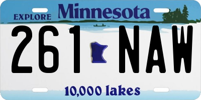 MN license plate 261NAW
