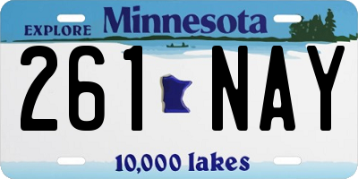 MN license plate 261NAY
