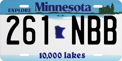 MN license plate 261NBB