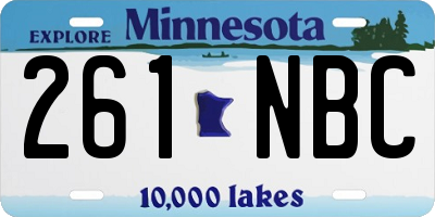 MN license plate 261NBC