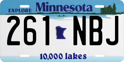 MN license plate 261NBJ