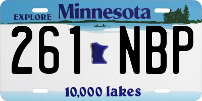 MN license plate 261NBP