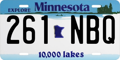 MN license plate 261NBQ