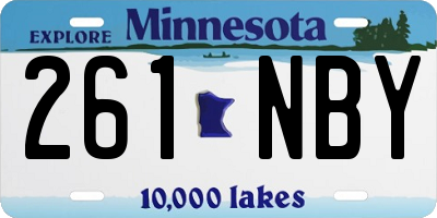 MN license plate 261NBY