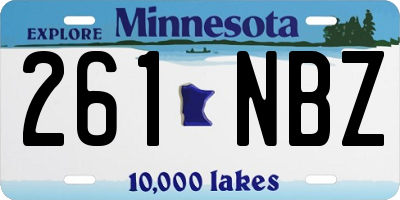 MN license plate 261NBZ