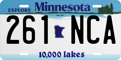 MN license plate 261NCA