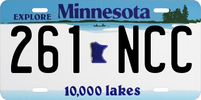 MN license plate 261NCC
