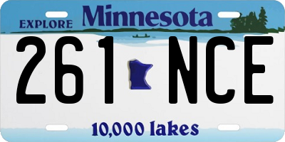 MN license plate 261NCE