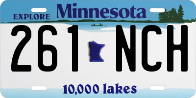 MN license plate 261NCH