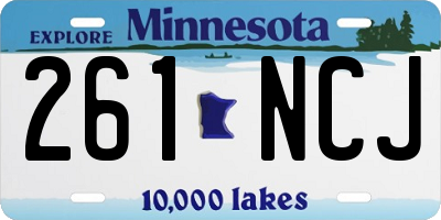 MN license plate 261NCJ