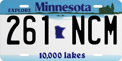 MN license plate 261NCM