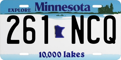 MN license plate 261NCQ