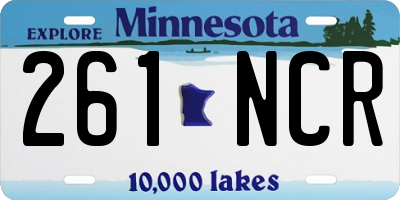 MN license plate 261NCR