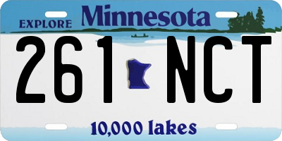 MN license plate 261NCT