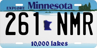 MN license plate 261NMR