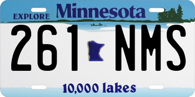 MN license plate 261NMS