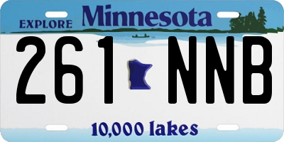 MN license plate 261NNB