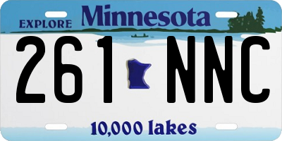MN license plate 261NNC