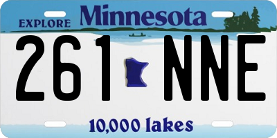 MN license plate 261NNE