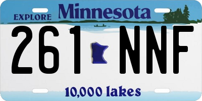 MN license plate 261NNF