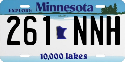 MN license plate 261NNH