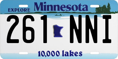 MN license plate 261NNI