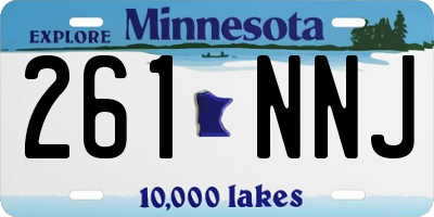 MN license plate 261NNJ