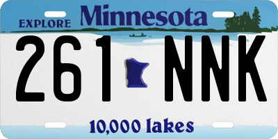MN license plate 261NNK