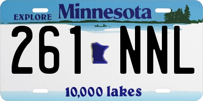 MN license plate 261NNL