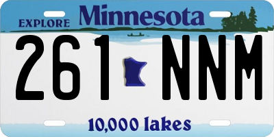 MN license plate 261NNM
