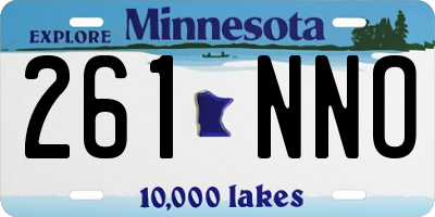 MN license plate 261NNO