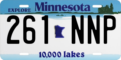 MN license plate 261NNP