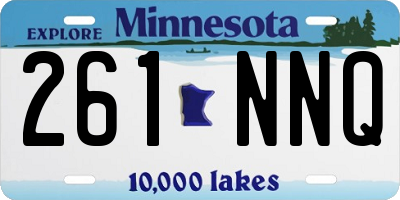 MN license plate 261NNQ