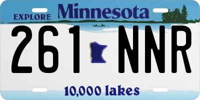 MN license plate 261NNR