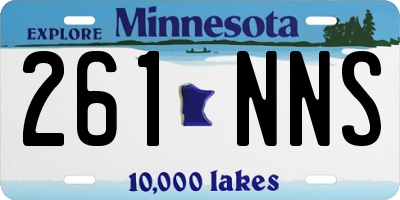 MN license plate 261NNS