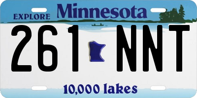 MN license plate 261NNT