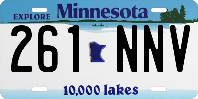 MN license plate 261NNV
