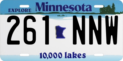 MN license plate 261NNW