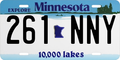 MN license plate 261NNY