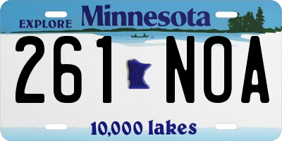 MN license plate 261NOA