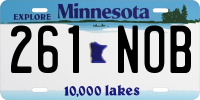 MN license plate 261NOB