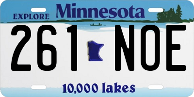 MN license plate 261NOE